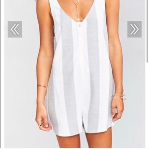 Show Me Your Mumu striped romper size XS